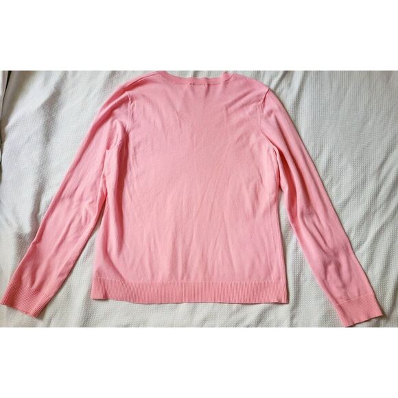 Lilly Pulitzer womens V-Neck Sweater Bubblegum Pink Size XL - Picture 2 of 6